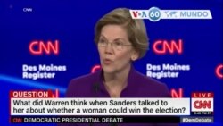 Manchetes Mundo 15 Janeiro 2020: Warren sustenta que mulher pode bater Trump