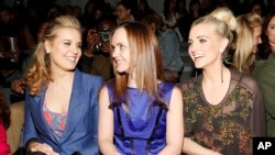 Actresses Maggie Grace, Christina Ricci and Ashlee Simpson are seen at the Richard Chai Fall 2013 fashion show during Mercedes-Benz Fashion Week at The Stage at Lincoln Center on Feb. 7, 2013 in New York City.