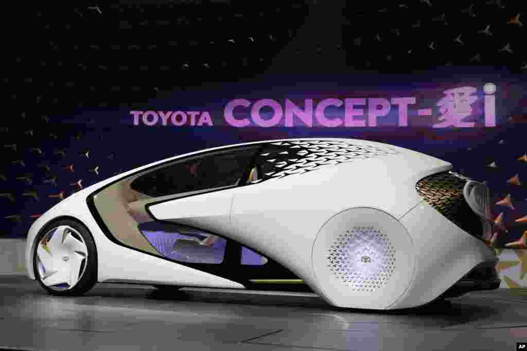 The Toyota Concept-i is unveiled during a news conference at CES International in Las Vegas, Nevada, Jan. 4, 2017.