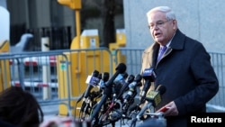 Former U.S. Senator Robert Menendez (D-NJ) leaves Federal Court in New York City