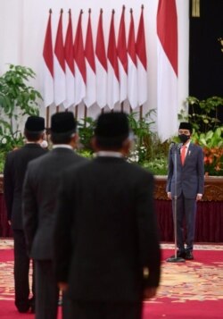 Presiden Joko Widodo melantik menteri dan wakil menteri baru di Istana Negara, Rabu, 23 Desember 2020. (Foto: Biro Pers Sekretariat Presiden)