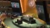 Wapres RI Jusuf Kalla saat menyampaikan Pidato Nasional di hadapan Sidang Majelis Umum PBB di Markas Besar PBB, New York, AS, 27 September 2019. (Foto: VOA/Metrini)