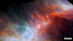 This Infrared observation of the Orion nebula highlights fledgling stars hidden in gas and clouds. It was taken by NASA’s Spitzer Space Telescope and the European Space Agency’s Herschel mission. (Photo: (NASA/ESA/JPL-Caltech/IRAM )