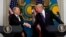 U.S. President Donald Trump greets Kazakhstan's President Nursultan Nazarbayev at the White House in Washington, U.S., January 16, 2018. REUTERS/Carlos Barria - HP1EE1G1BRRX8