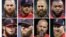 Arriba: Jonny Gomes, Ryan Dempster, Mike Napoli y David Ortiz. Abajo; Jarrod Saltalamacchia, Dustin Pedroia, David Ross y Mike Carp.