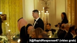 罗纳尔多星期二(11月18日)出席了特朗普总统为到访的沙特阿拉伯王储在白宫举办的晚宴。