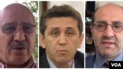 Iran Bar Association head Isa Amini, center, and Tehran-based lawyers Mohammad Hossein Aghasi, left, and Hossein Ahmadiniaz, rebuked Iran's government for blocking most attorneys from handling national security cases.