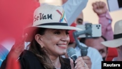 洪都拉斯总统大选反对派候选人希奥玛拉·卡斯特罗（Xiomara Castro）（路透社2021年11月20日）