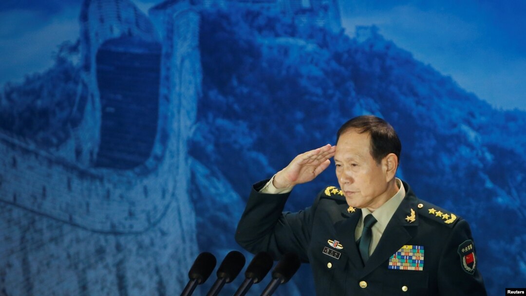 中国国防部部长魏凤和2018年10月25日出席香山论坛(路透社)