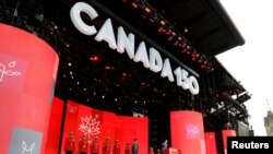 Canada's Prime Minister Justin Trudeau speaks during Canada Day celebrations as the country marks its 150th anniversary since confederation, on Parliament Hill in Ottawa, Ontario, July 1, 2017.