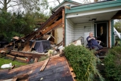 Una casa destruida por el huracán Laura en Lake Charles, Luisiana, el 27 de agosto de 2020.