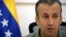 FILE - Venezuela's Vice President Tareck El Aissami talks to the media during a news conference in Caracas, Venezuela, Nov. 17, 2017. 
