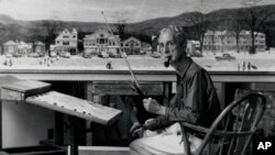 诺曼.罗克维尔和他的画作“史托克伯雷杰大街圣诞节”