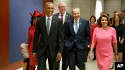 Президент США Барак Обама прибыл в Конгресс США. Вашингтон. 4 июля 2017 г.