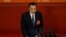 中国总理李克强在北京人大会堂举行的全国人大年度会议开幕式上讲话。（2020年5月22日）