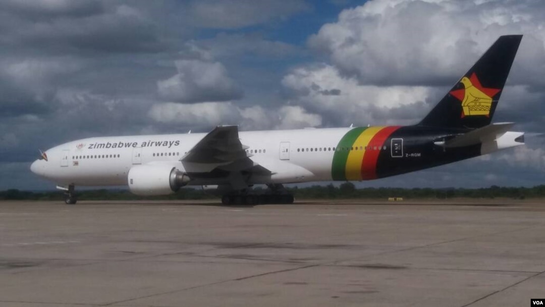 The plane that landed in Harare on Wednesday ...