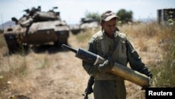 Soldado israelita nos Montes Golã. Imagem de arquivo