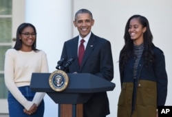Дочери Обамы Саша и Малия