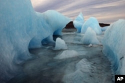 The glaciers feeding these icebergs in southeast Iceland have steadily pulled back since the 1930s, leaving an 8-kilometer wide lagoon.