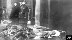 Fire ladders only reached the sixth floor, and onlookers watched in horror as more than 50 people on the ninth floor jumped to their deaths to escape the Triangle Shirtwaist Factory.