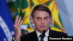 El presidente de Brasil, Jair Bolsonaro, se dirigió el martes 22 de septiembre de 2020 en un discurso grabado a la 75 Asamblea General de la ONU. [Archivo], 