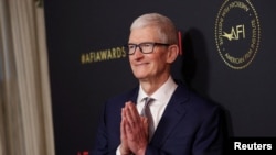 资料照片：蒂姆·库克出席在洛杉矶举行的美国电影学会奖午宴。(2026年1月9日)