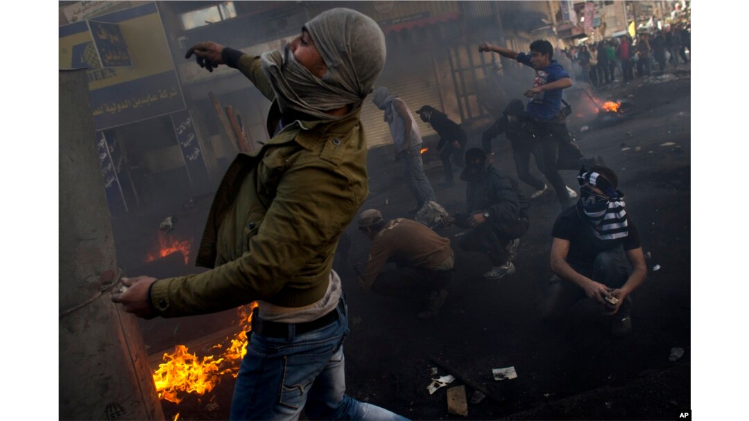 Palestinians Protest During West Bank Funerals
