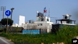 2023년 4월 7일 레바논-이스라엘 접경 마르카바의 유엔 레바논 평화유지군(UNIFIL) 기지.