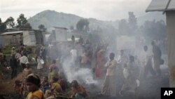 Kamp Mugunga di luar kota Goma merupakan tempat penampungan ribuan warga yang kehilangan tempat tinggal (foto: 26/11).