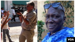 Scott Bobb (left) and Idrissa Fall are co-winners of the 2013 Burke Award for VOA. 