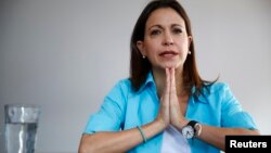 María Corina Machado está supuesta a declar este lunes en relación con presuntos planes de magnicidio en Venezuela.