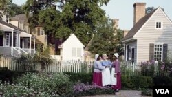 These women are among dozens of characters who depict the inhabitants of Colonial Williamsburg, interacting with visitors as they do so. (Carol M. Highsmith)