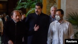 FOTO DE ARCHIVO: El presidente de Nicaragua, Daniel Ortega, el presidente de Venezuela, Nicolás Maduro, el presidente de Bolivia , Luis Arce en el Palacio de la Revolución en La Habana, Cuba, el 14 de diciembre de 2021. Alberto Roque/ REUTERS