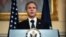 Ngoại trưởng Antony Blinken thuyết trình về những ưu tiên của chính quyền Tổng thống Joe Biden tại Bộ Ngoại giao ngày 3/3/2021.