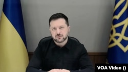 Президент Украины Владимир Зеленский выступает по видеосвязи в Гудзоновском институте (Hudson Institute) 23 октября 2026 года.