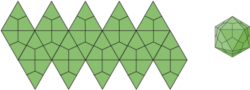 Xếp tam giác từ mặt phẳng thành hình cầu. (Hình: The Viral Zone, viralzone.expasy.org)