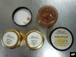 The thin layer of wax capping the honey is removed to create natural skin products like lip balm, sunscreen and facial scrubs for the hotel's VIP guests.