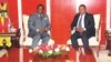 FILE: President Emmerson Mnangagwa of Zimbabwe and Mozambican president Filipe Nyusi in Maputo, Mozambique.