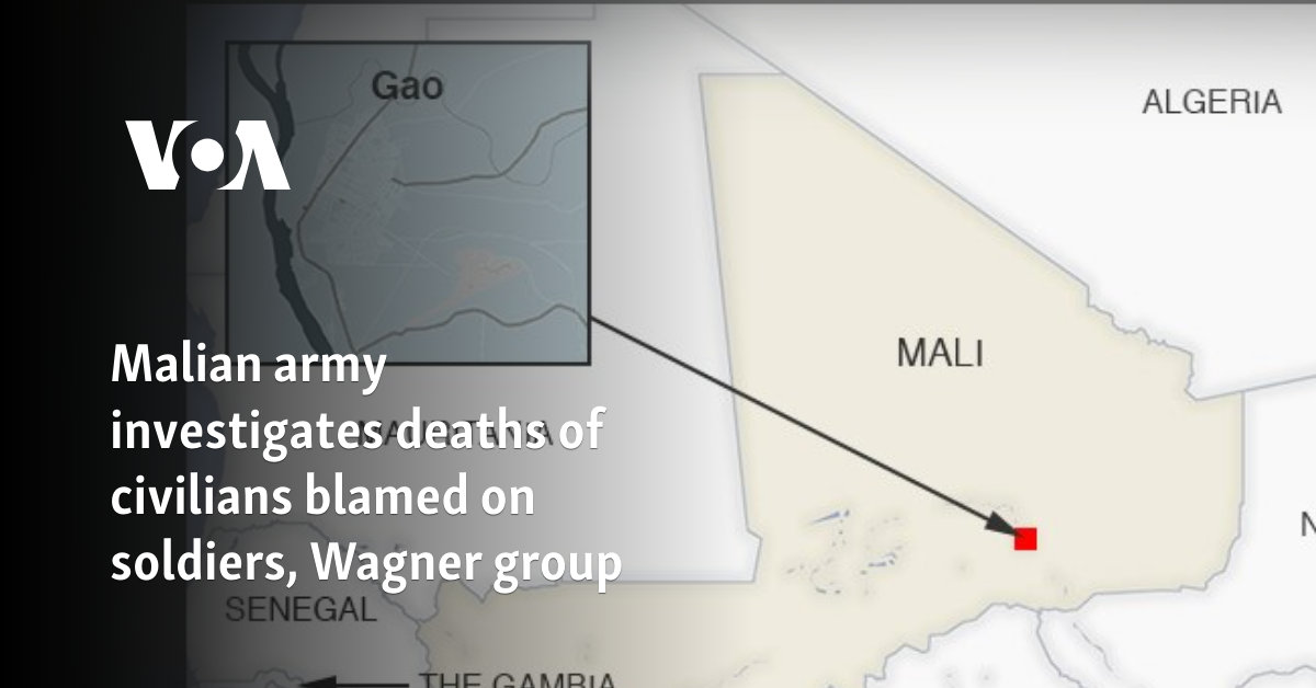 Malian army investigates deaths of civilians blamed on soldiers, Wagner group