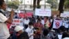 Myanmar: 3 người bị thương, hàng trăm nghìn người vẫn biểu tình chống chính quyền