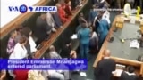 VOA60 Africa - Scuffle as Opposition MPs Removed from Zimbabwe's Parliament