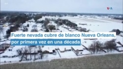Fuerte nevada cubre Nueva Orleans por primera vez en una década