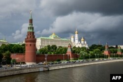 FILE - This picture taken on July 9, 2018 shows the Kremlin in Moscow.