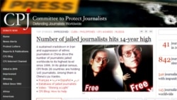 یک گروه حامی رسانه ها می گوید نیمی از روزنامه نگاران زندانی در ایران و چین هستند