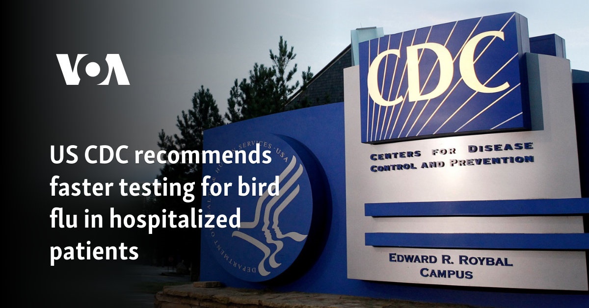 US CDC recommends faster testing for bird flu in hospitalized patients