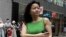 资料照:被中国当局扣押的澳籍华裔媒体人、中共央视英文频道CGTN的著名主持人成蕾 (2020年8月12日)