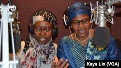 Jamila Fagge (Left) and Halima Djimrao-Kane ( Right) host their show, "Yau Da Gobe" in Washington DC. 