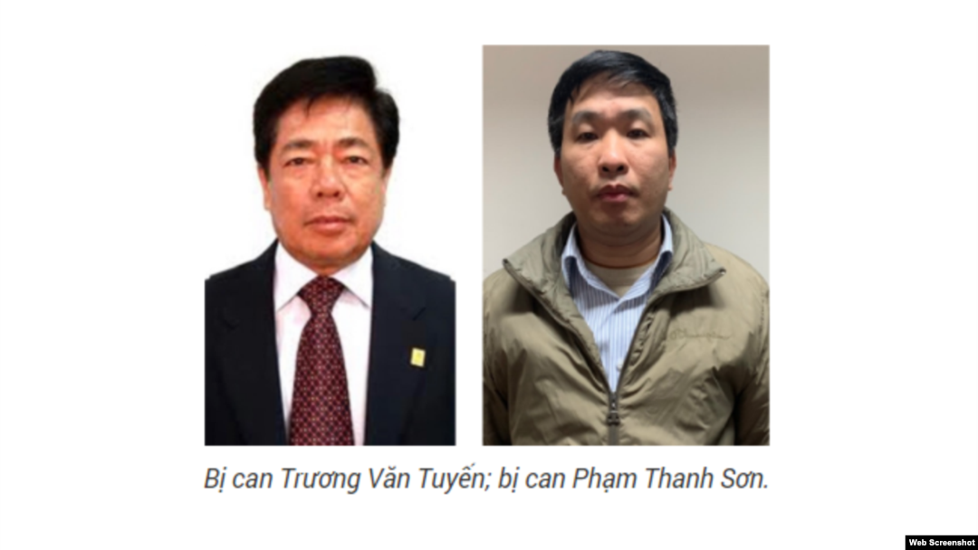 Ông Trương Văn Tuyến và ông Phạm Thanh Sơn. Photo: Bộ Công an