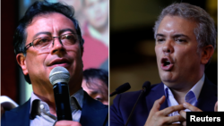 ທ່ານ ກັສຕາ​ໂວ ​ເພ​ໂຕຣ (Gustavo Petro) (ຊ້າຍ) ຈາກ​ຝ່າຍ​ຊ້າຍ ແລະທ່ານທ່ານ ອີ​ວານ ດຸກ (Ivan Duque) ກໍາລັງ
ຈະກ້າວໄປສູ່ການເລືອກຕັ້ງ ຮອບຕັດສິນຊີ້ຂາດ ໃນສາມ ອາທິດຂ້າງໜ້ານີ້.