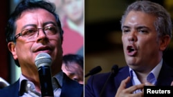 El izquierdista Gustavo Petro y el candidato derechista Iván Duque se enfrentarán en la segunda vuelta de las elecciones presidenciales colombianas a realizarse el 17 de junio.